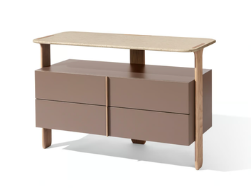 TRIO D S - Wooden sideboard with marble piano and drawers by Carpanese Home - view 2